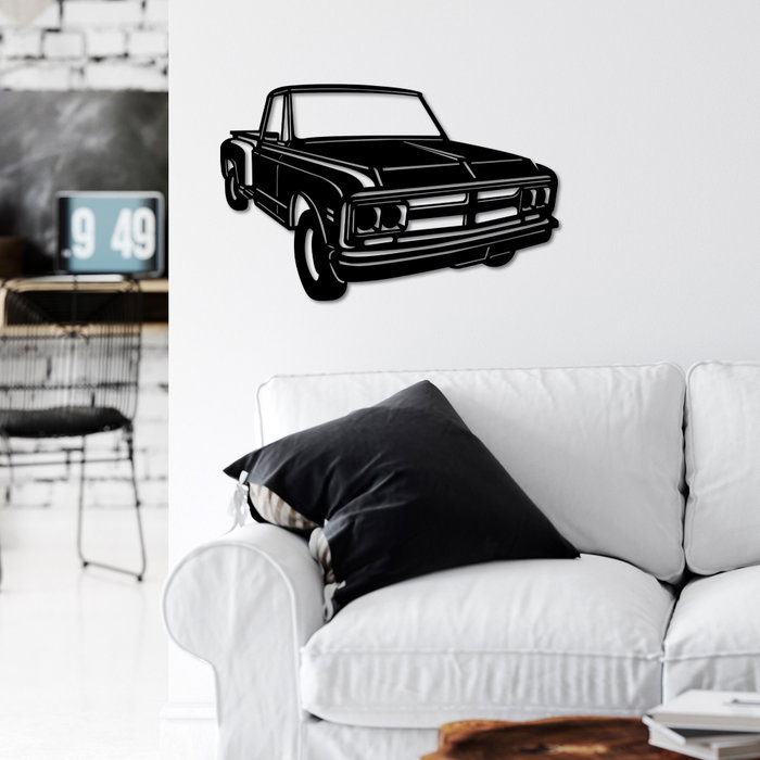 Wallity GMC C/K 1967 Accesorio Decorativo de Pared de Metal Negro